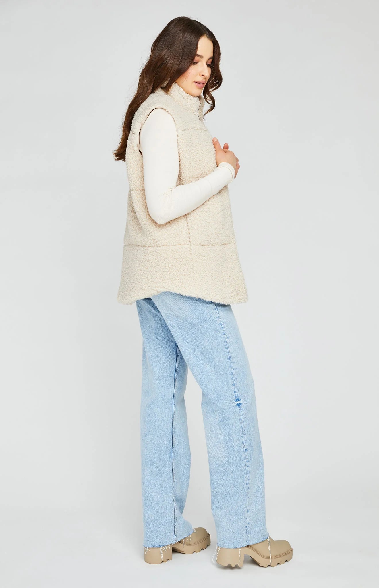 Darcy Vest in Ecru