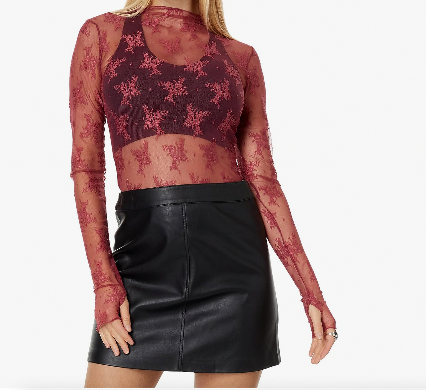 Lady Lux Layering Top in Venetian Red