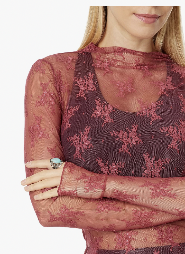 Lady Lux Layering Top in Venetian Red