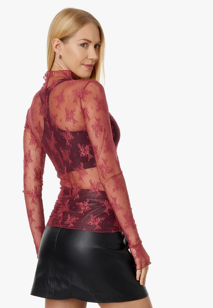 Lady Lux Layering Top in Venetian Red