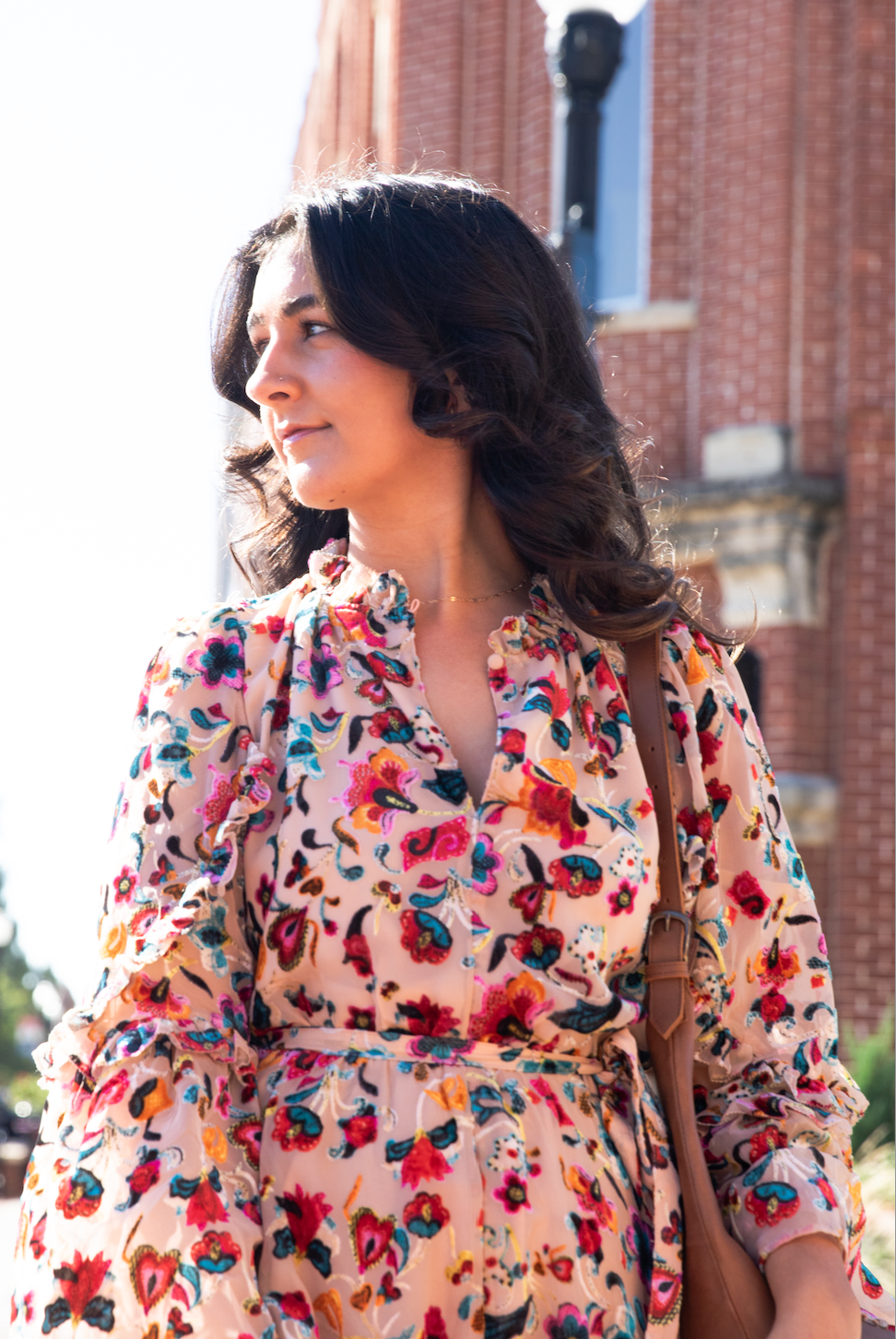 Avery Burnout Dress in Toasted Almond
