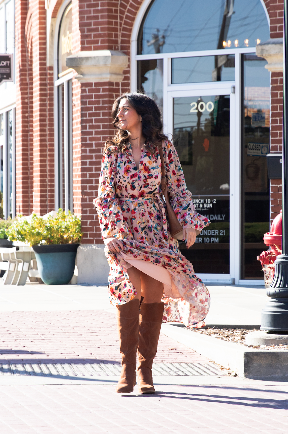 Avery Burnout Dress in Toasted Almond