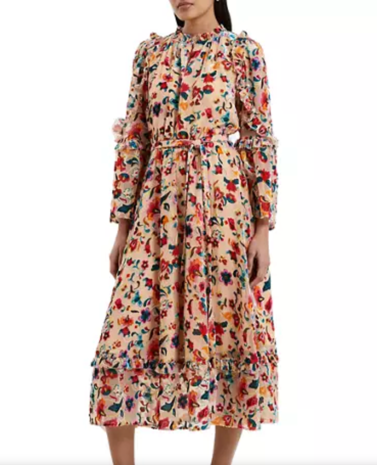 Avery Burnout Dress in Toasted Almond