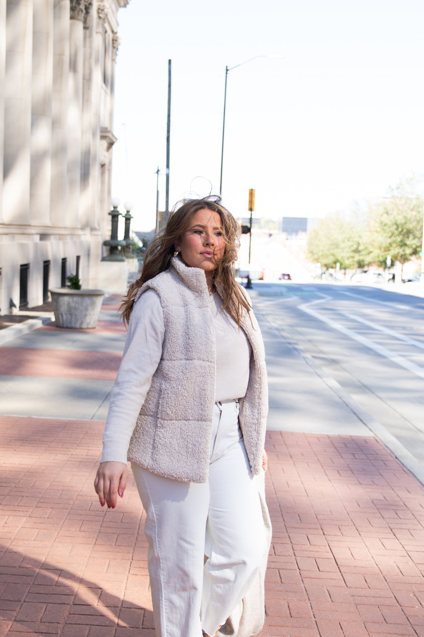 Darcy Vest in Ecru