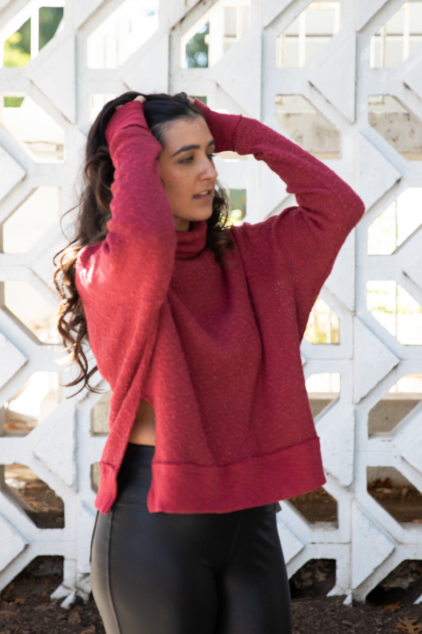 Tommy Turtleneck in Blended Berry