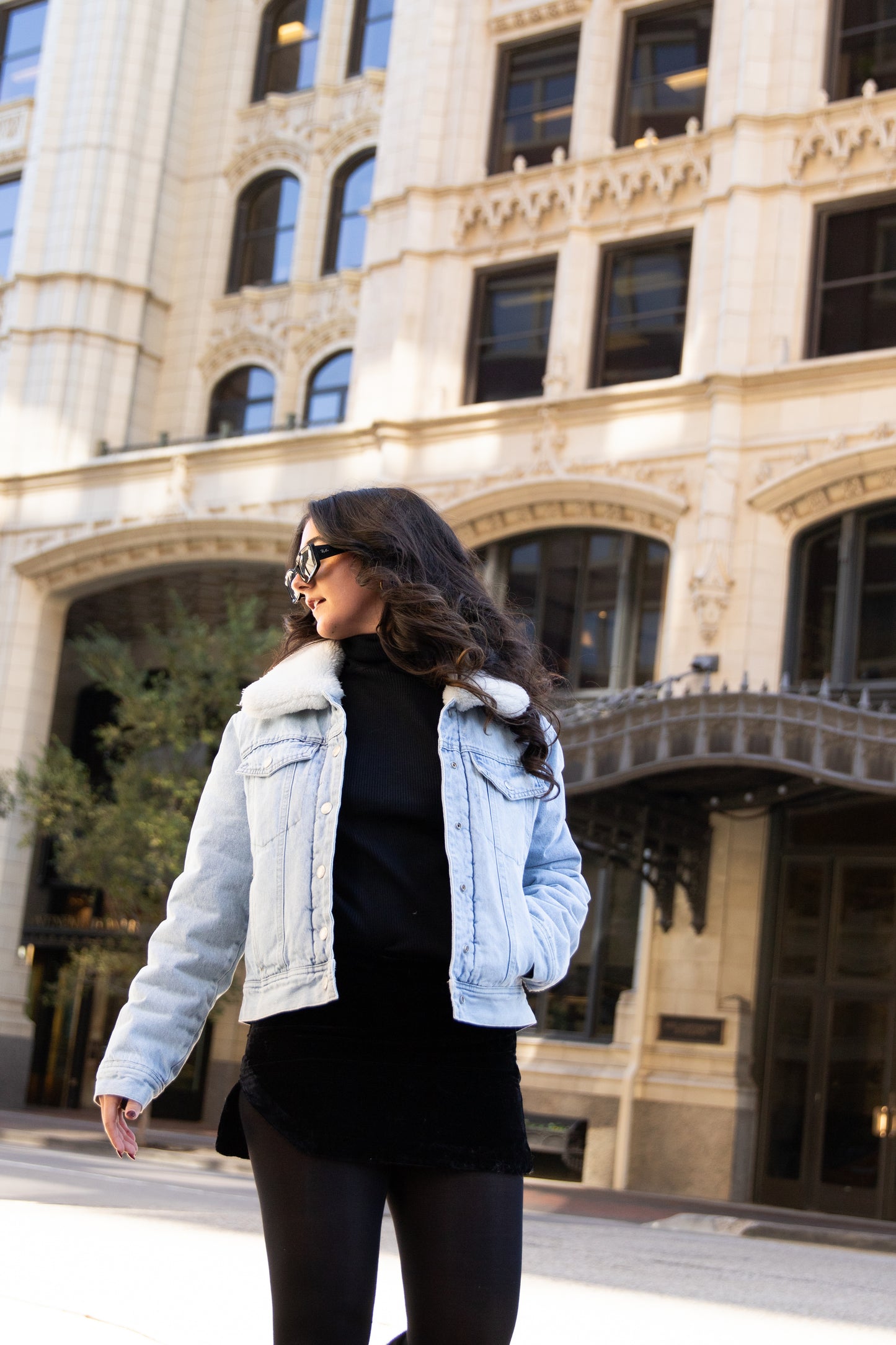 Light Arctic Oversized Sherpa Trucker Jacket