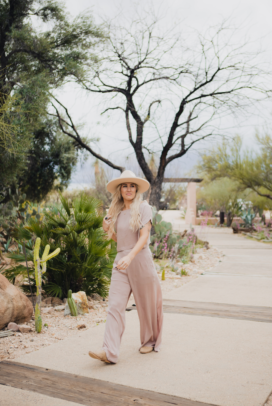 blush pants, blush wide leg pants, blush high waist pant,
