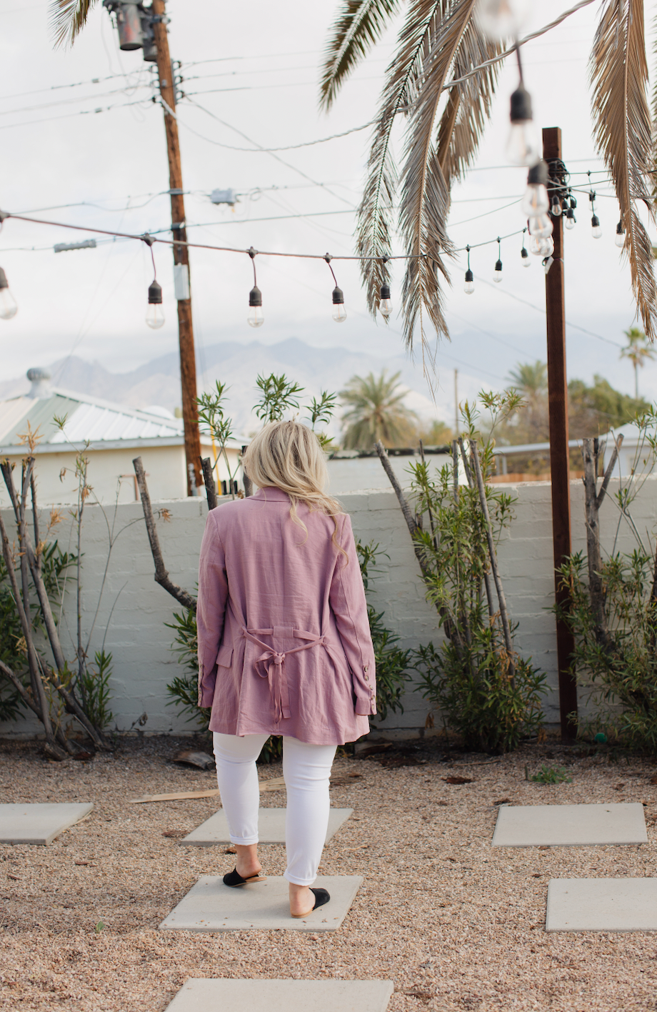 free people oversized purple blazer