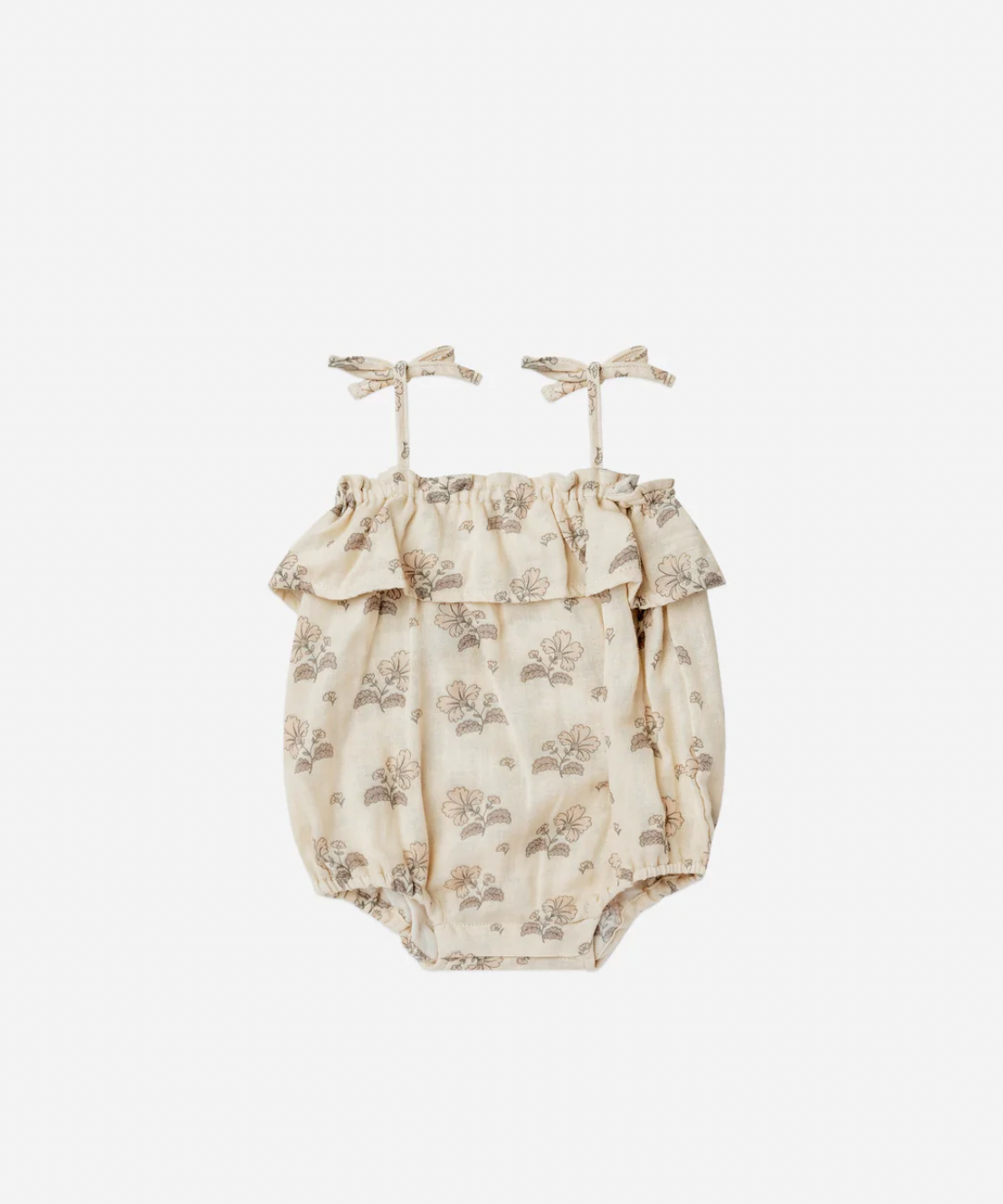 baby romper with tie and frills