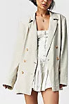free people oversized tan blazer