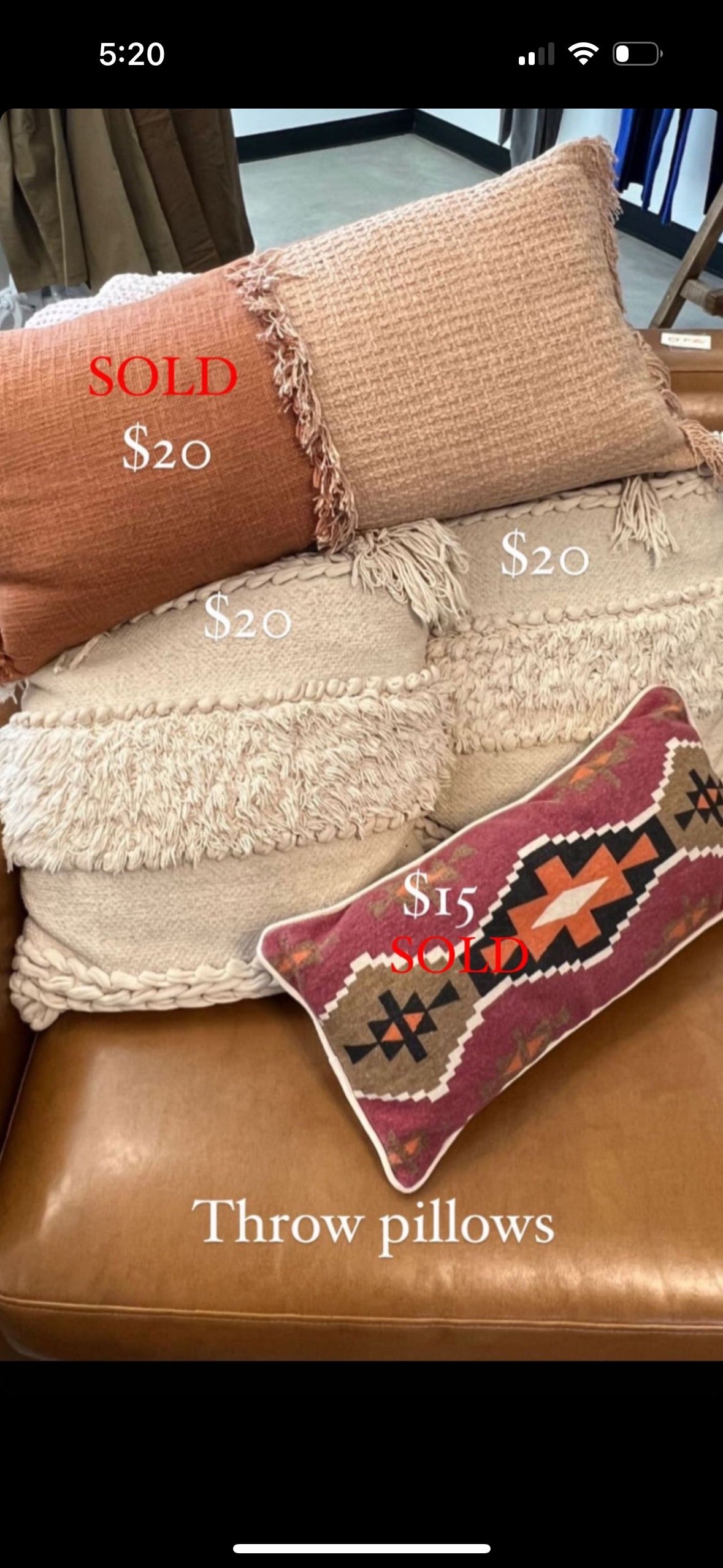 2 Cream Throw Pillows
