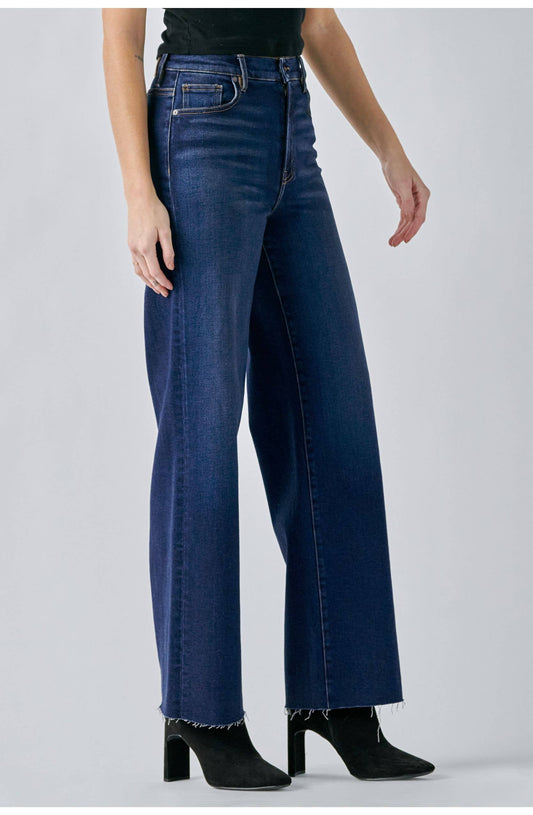 Dark Wash Clean Stretch Dad Jean