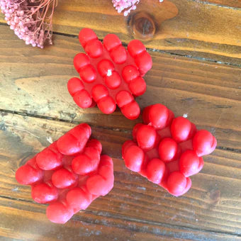 Cube of Hearts Beeswax Candle