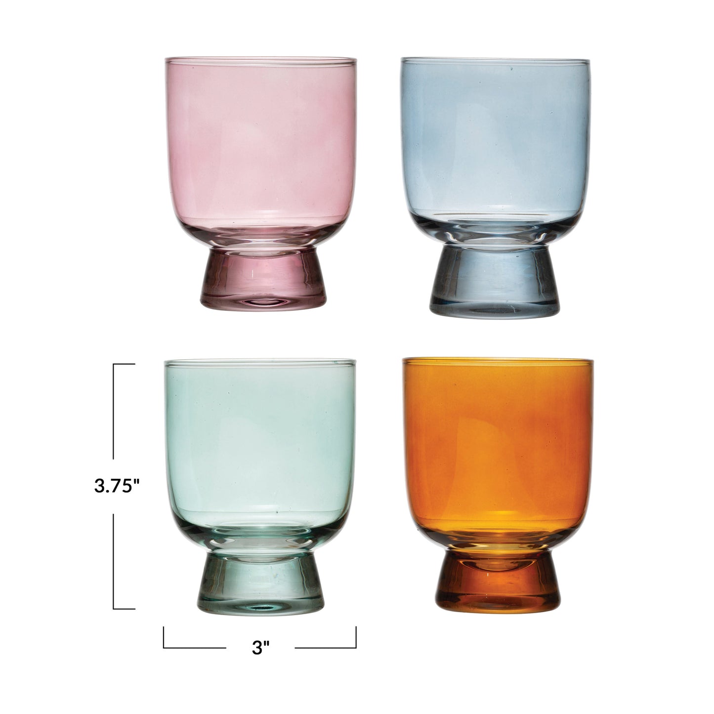 6 oz. Drinking Glass in variety of colors - Shop Wild Ivy