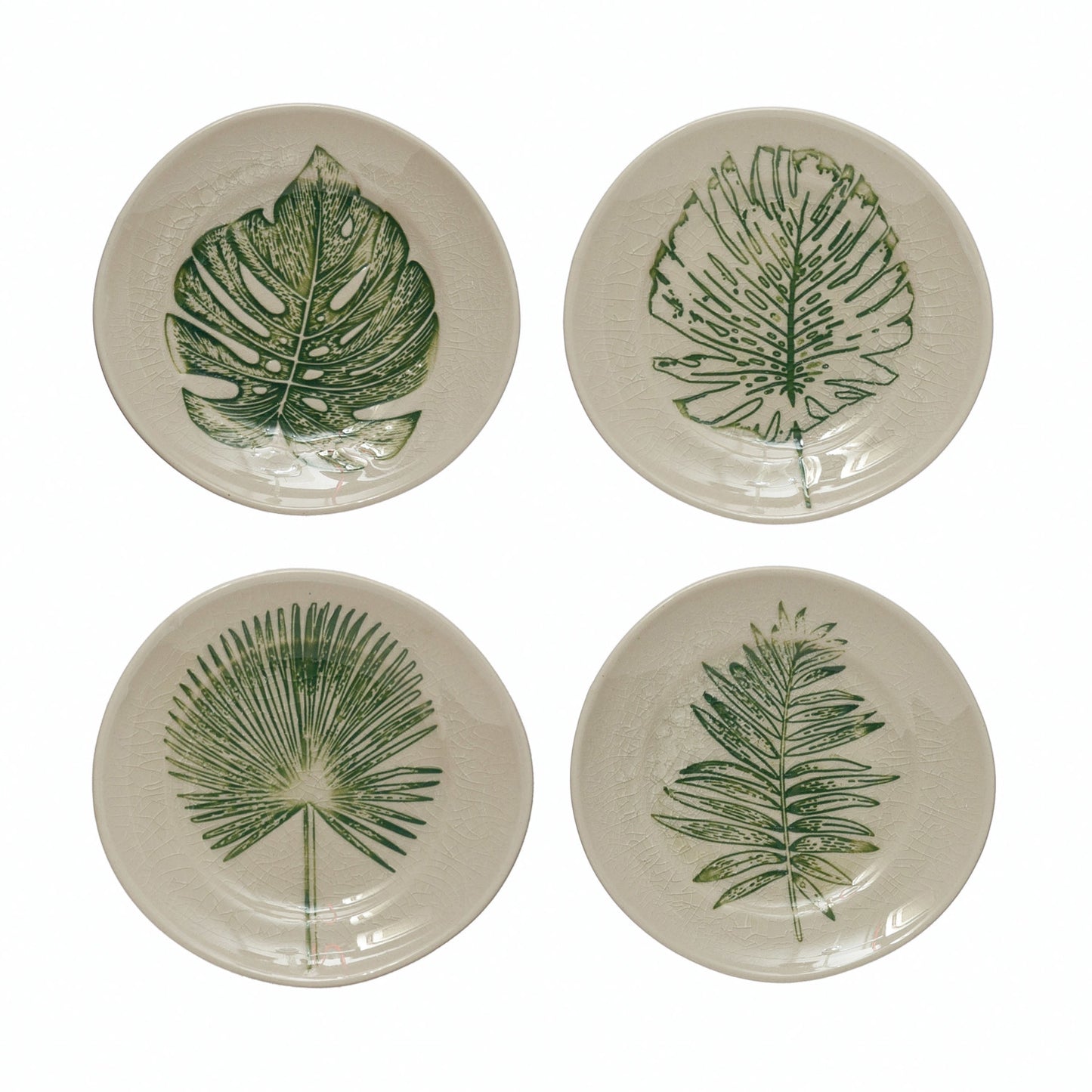 Stoneware Plate w/ Debossed Leaf - Shop Wild Ivy