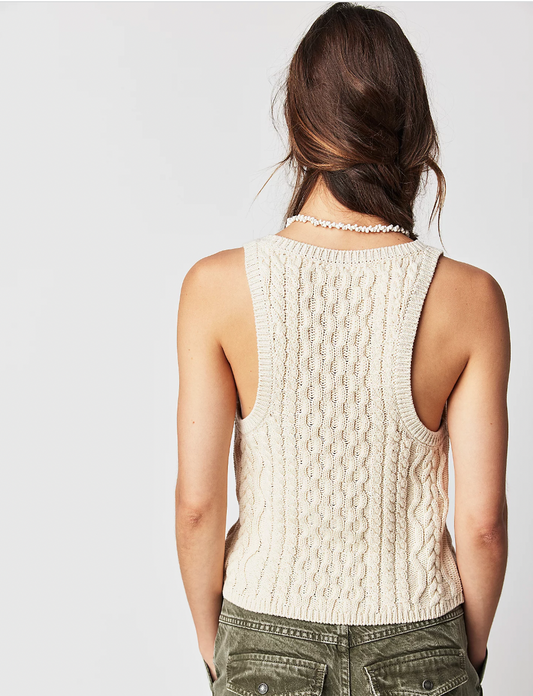 High Tide Cable Tank in Tea by Free People - Shop Wild Ivy