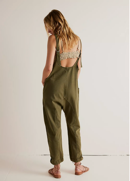 High Roller Jumpsuit in Moss Stone by Free People - Shop Wild Ivy