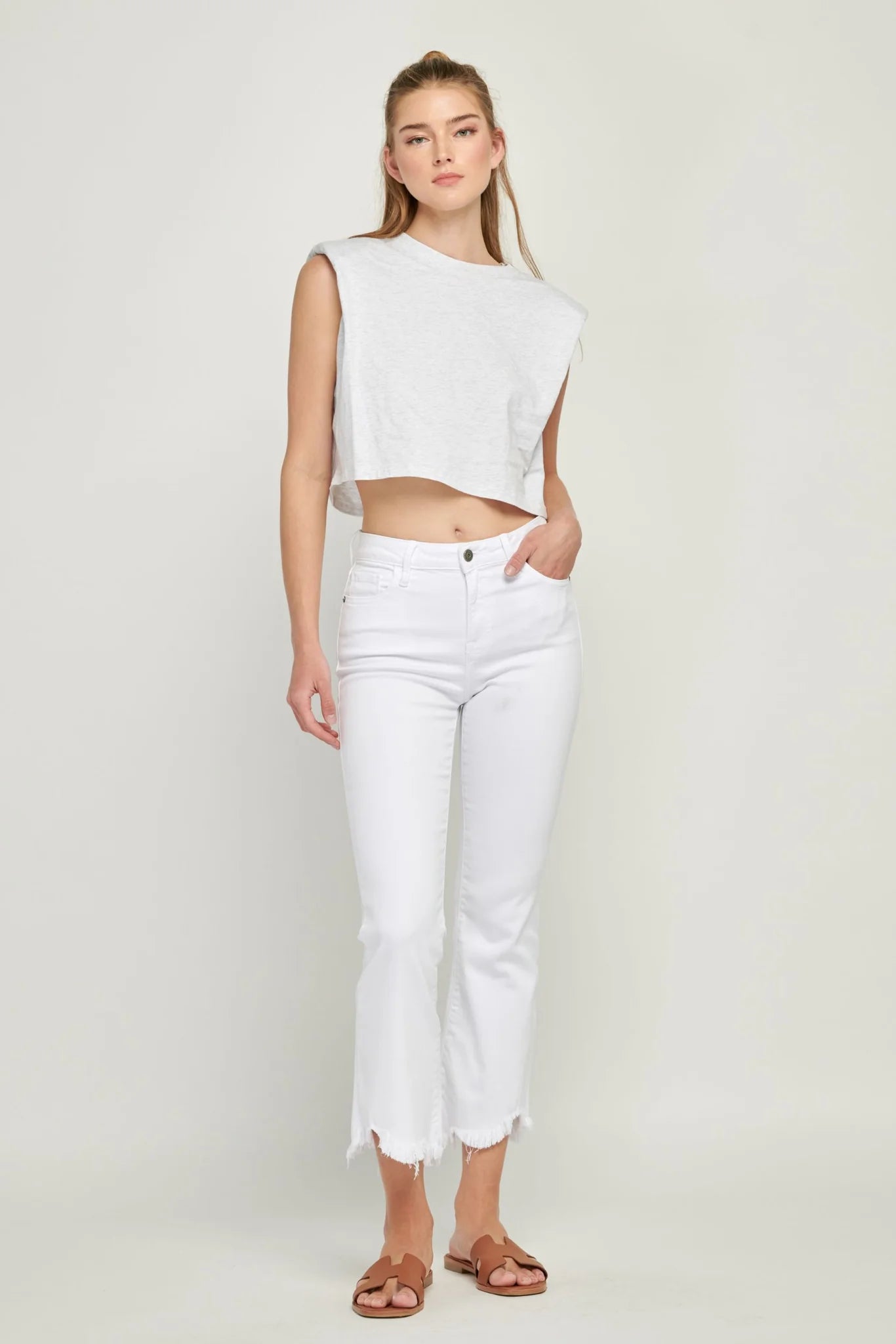 white stretchy pants, white denim, detailed white pants, 
