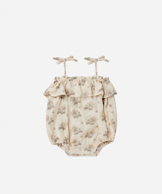 baby romper with tie and frills 