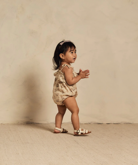 baby romper with tie and frills 
